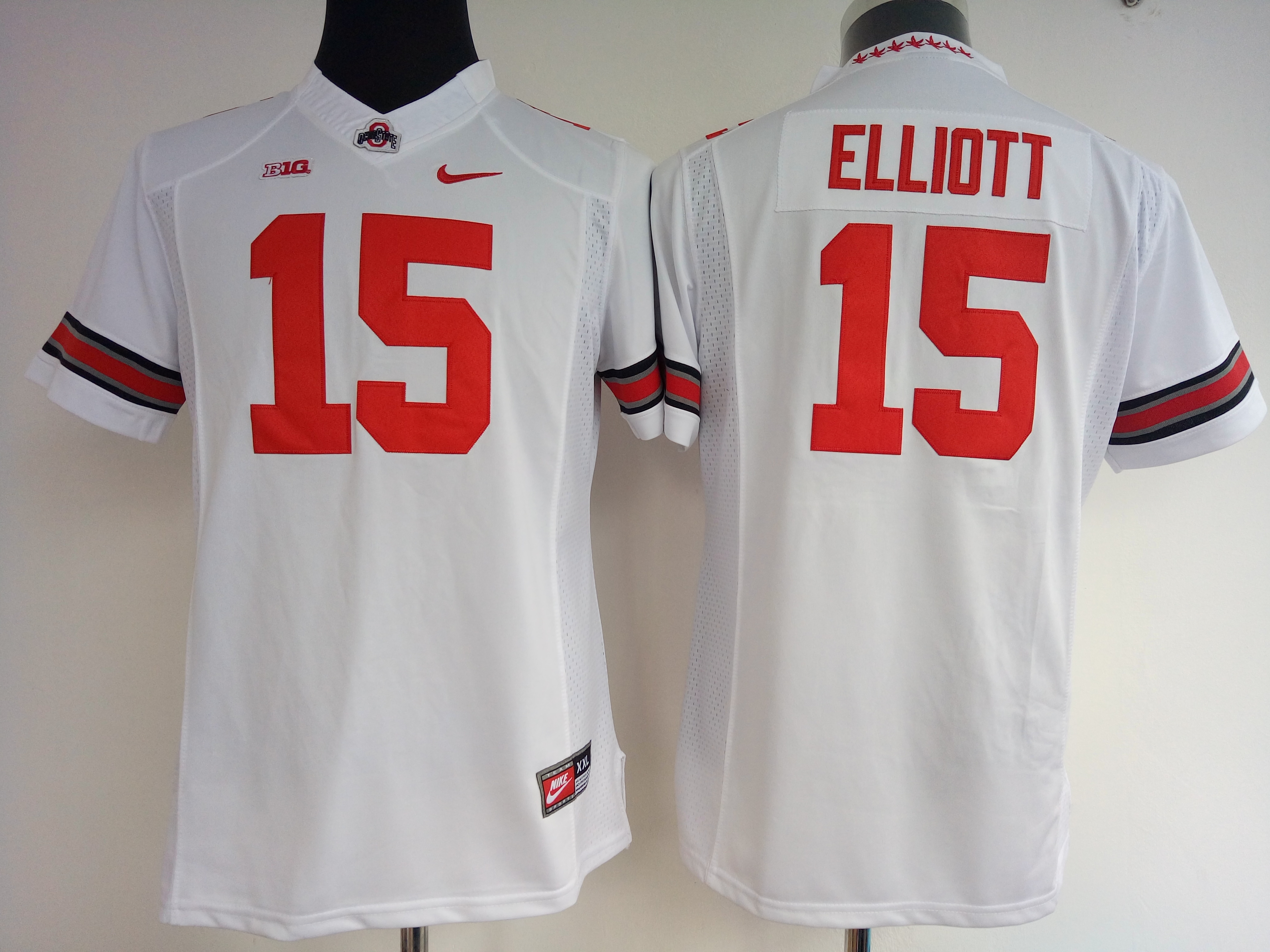 NCAA Womens Ohio State Buckeyes White 15 Elliott jerseys